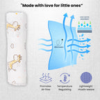 LuvlyMama Sunny Giraffe 100% Cotton Muslin Swaddle – 110 × 120 cm