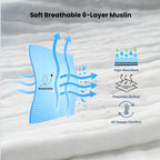 The Little Explorer | 6 Layer Muslin Baby Blanket (100% Cotton) | 105 × 105 cm