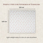 LuvlyMama Twinkle Star 100% cotton Muslin Swaddle – 110 × 120 cm