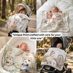 The Little Explorer | 6 Layer Muslin Baby Blanket (100% Cotton) | 105 × 105 cm