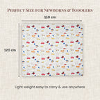 Nature Friends | Set of 3 Muslin Swaddles (100% Cotton) | 110 × 120 cm