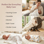 Cute Mix | Set of 3 Muslin Swaddles (100% Cotton) | 110 × 120 cm
