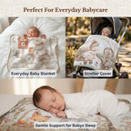 Panda Duet | 6 Layer Muslin Baby Blanket (100% Cotton) | 105 × 105 cm