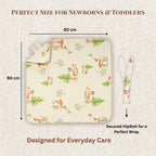 Little Fawn | 4 Layer Muslin Baby Hooded Towel (100% Cotton) | 90 × 90 cm