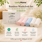 Ultra Soft Bamboo Wash cloth - Set of 5 (25 × 25 cm)