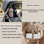 LuvlyCaps Portable Diaper Disposal Capsule | Includes 5 Refill Rolls