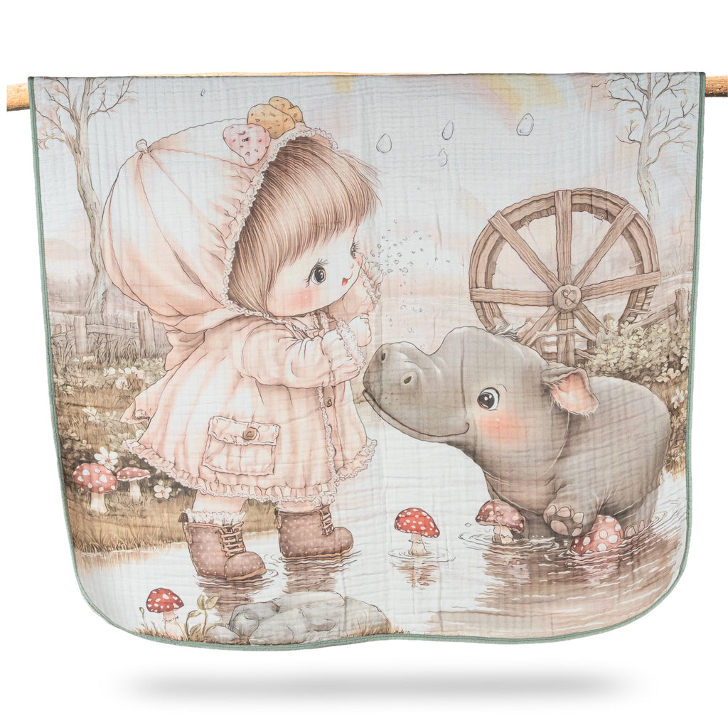 The First Best Friend | 6 Layer Muslin Baby Blanket (100% Cotton) | 105 × 105 cm