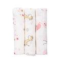 Soft Safari | Set of 3 Muslin Swaddles (100% Cotton) | 110 × 120 cm